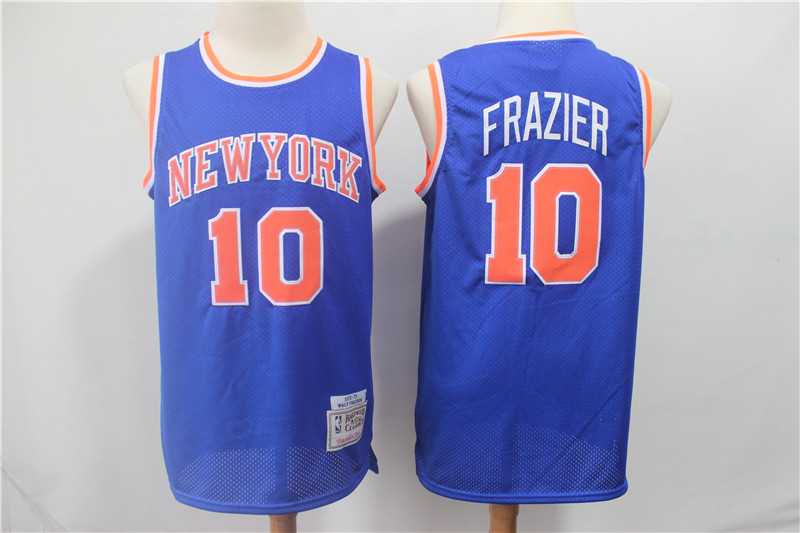 Knicks 10 Walt Frazier Blue 1972 73 Hardwood Classics Jersey,We sell and wholesale Knicks 10 Walt Frazier Blue 1972 73 Hardwood Classics Jersey on line form chian!